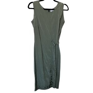 Vintage Vicini by G.A.T. Mini Dress Womens Green Belted Y2K 2000s